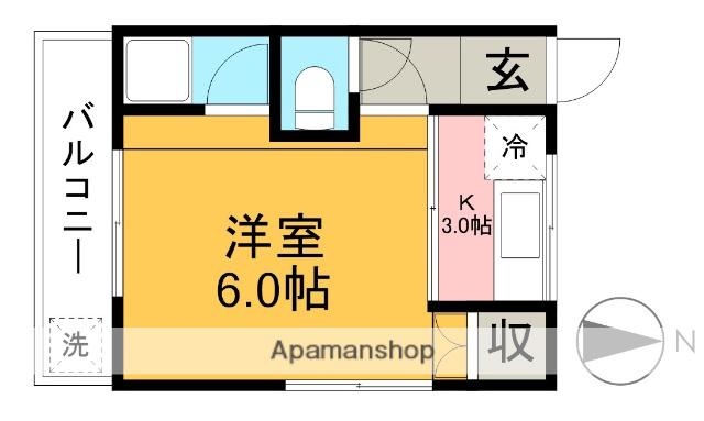 山本マンション(1K/3階)の間取り写真