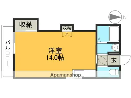 コーポ和泉(ワンルーム/3階)の間取り写真