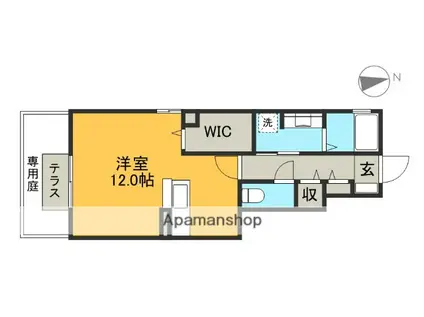 メゾン・シャローム(ワンルーム/1階)の間取り写真