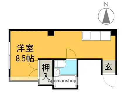 コーポハリマヤ(ワンルーム/5階)の間取り写真