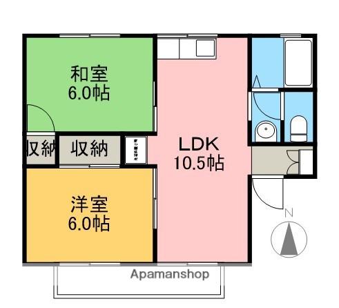 ピュアステイツ一宮中町(2LDK/1階)の間取り写真