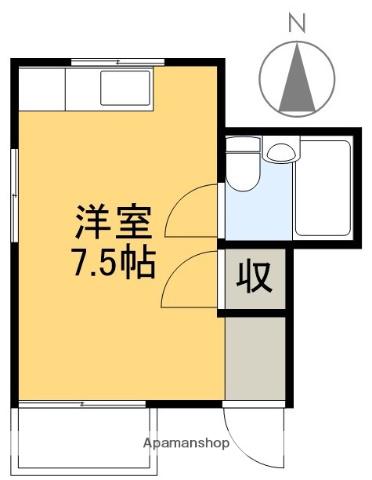 ハイツディオ(ワンルーム/3階)の間取り写真