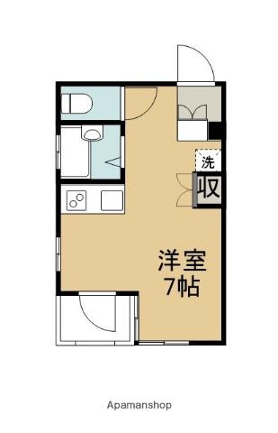 エトワール南はりまや(ワンルーム/1階)の間取り写真