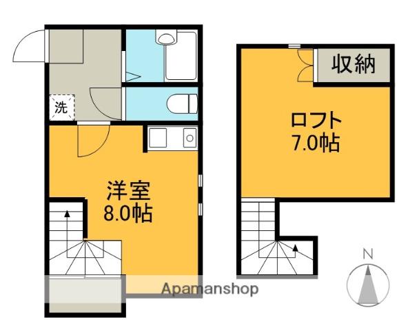 ピュアセントハウス(ワンルーム/1階)の間取り写真