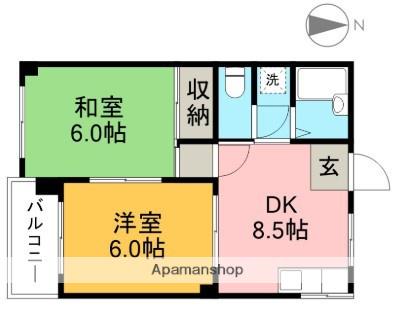 NTハイツ(2DK/2階)の間取り写真