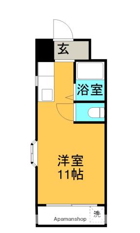 メゾンドエマイユ(ワンルーム/3階)の間取り写真