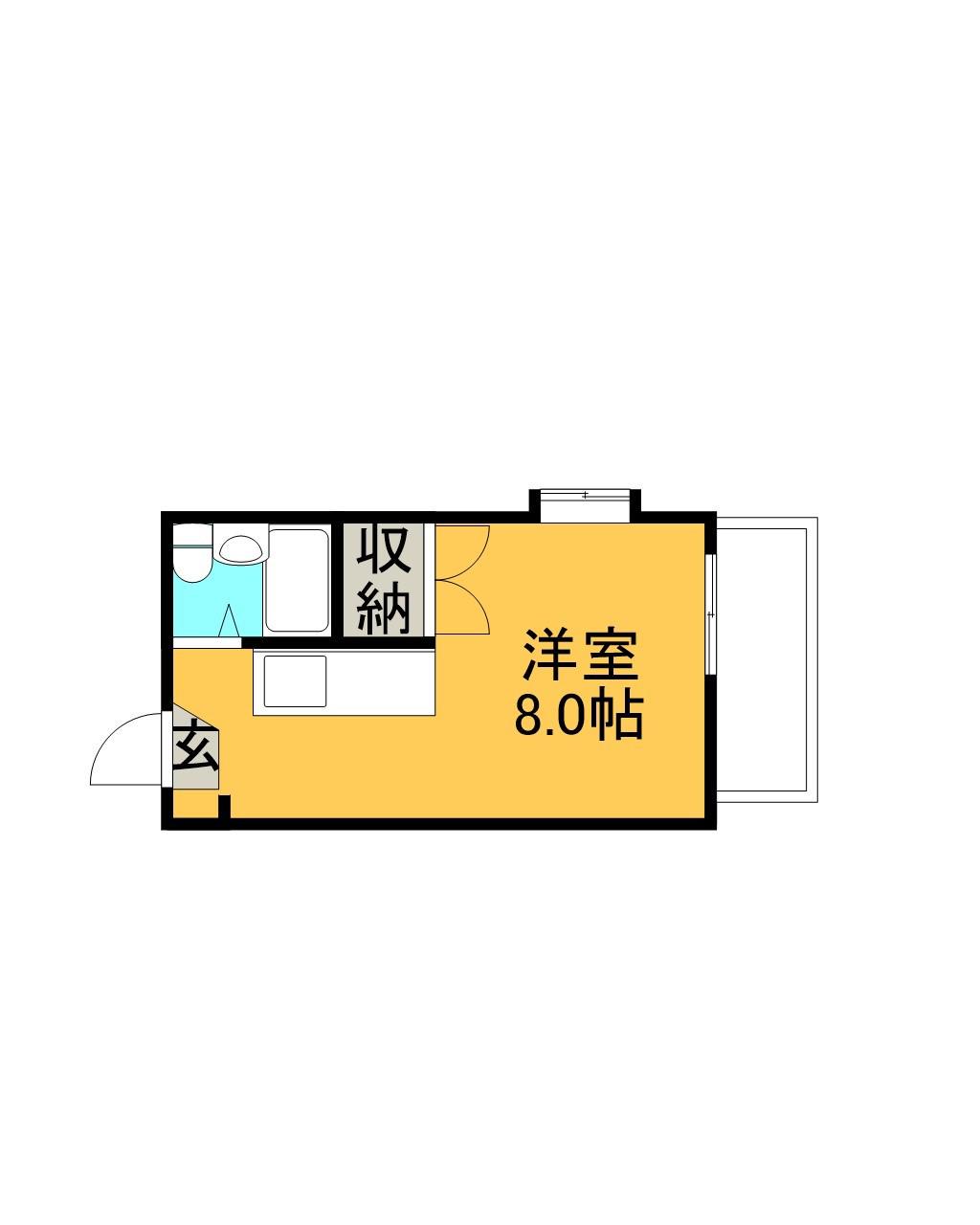 サンハイツ(ワンルーム/3階)の間取り写真