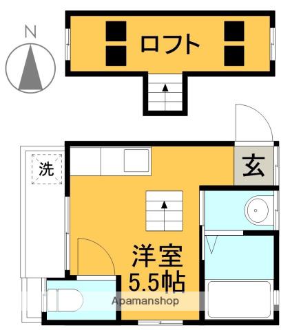アリストハイツ(ワンルーム/2階)の間取り写真
