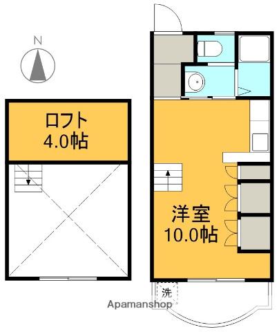 とさでん交通後免線 高須駅(高知) 徒歩2分 5階建 築38年(ワンルーム/5階)の間取り写真