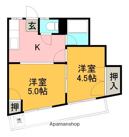 メゾン・ド・やまさき(2K/3階)の間取り写真