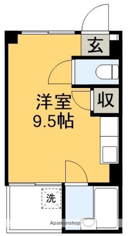ノースリバー1(ワンルーム/3階)の間取り写真