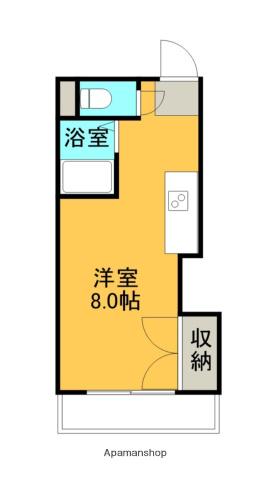 高野ハイツ(ワンルーム/4階)の間取り写真