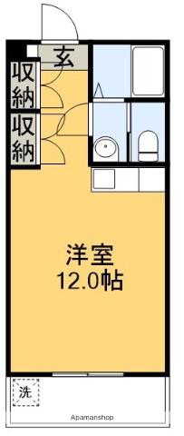 とさでん交通後免線 知寄町三丁目駅 徒歩5分 11階建 築36年(ワンルーム/8階)の間取り写真