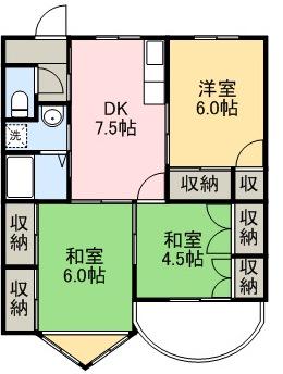 インペリアル西本(3DK/3階)の間取り写真