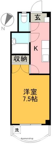 ピュアコート高須(1K/4階)の間取り写真