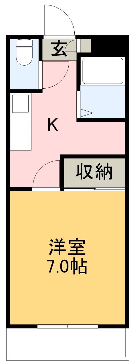 シャルム池上Ⅱ(1K/1階)の間取り写真