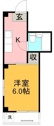 シングルハイツⅡ(1K/3階)の間取り写真