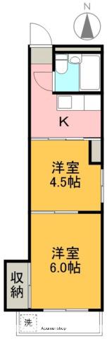 藤本マンション(2K/2階)の間取り写真