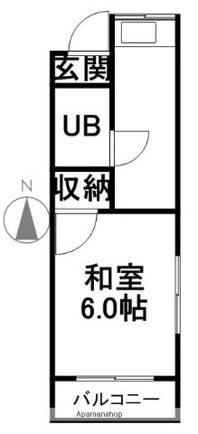 シングルハイツⅡ(1K/2階)の間取り写真