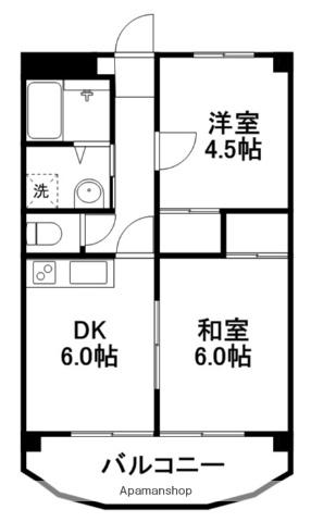 カームリヴ(2DK/5階)の間取り写真