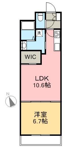 ベレオグート(1LDK/1階)の間取り写真