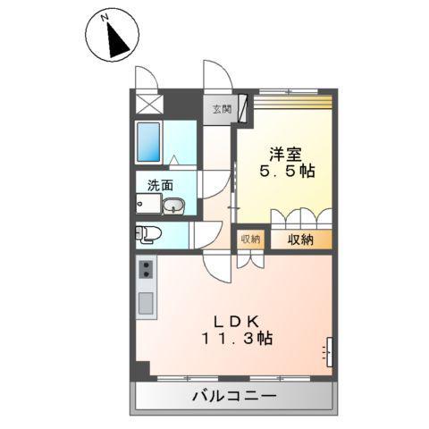 メルヴェール壱番館(1LDK/1階)の間取り写真