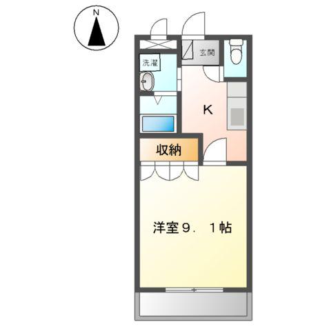 クレディール豊田(1K/1階)の間取り写真
