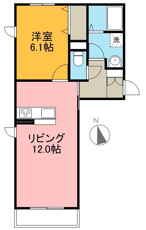 シャーメゾン スオーノ(1LDK/1階)の間取り写真