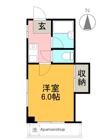 ロフト・ハウス・マツオカ(1K/2階)の間取り写真