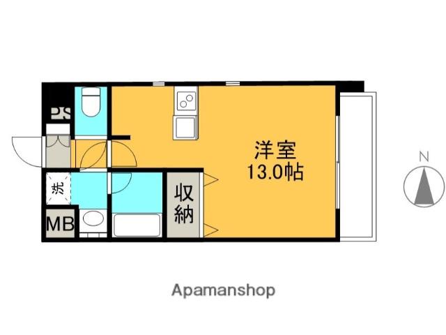 プラスK(ワンルーム/5階)の間取り写真