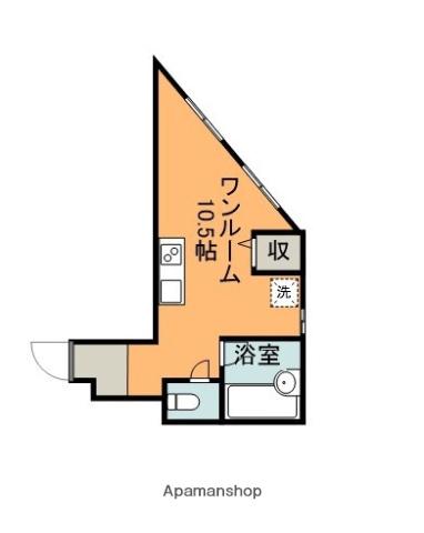 ウインドワード翔Ⅰ(ワンルーム/3階)の間取り写真