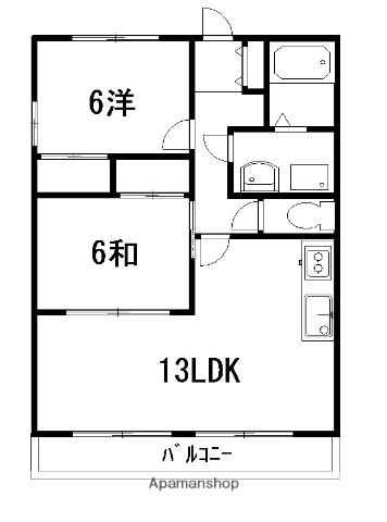 澤村マンション(2LDK/3階)の間取り写真