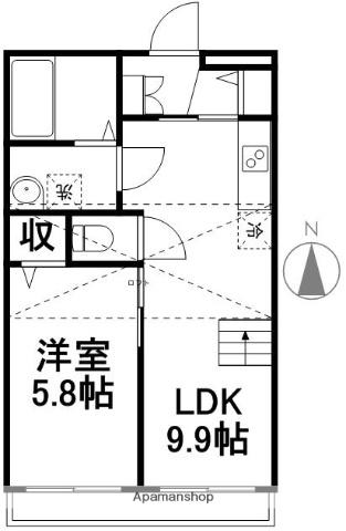 比島パレス(1LDK/1階)の間取り写真