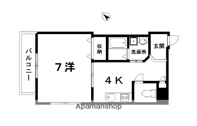 プレサージュ(1K/5階)の間取り写真