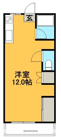 コーポ早坂(ワンルーム/2階)の間取り写真
