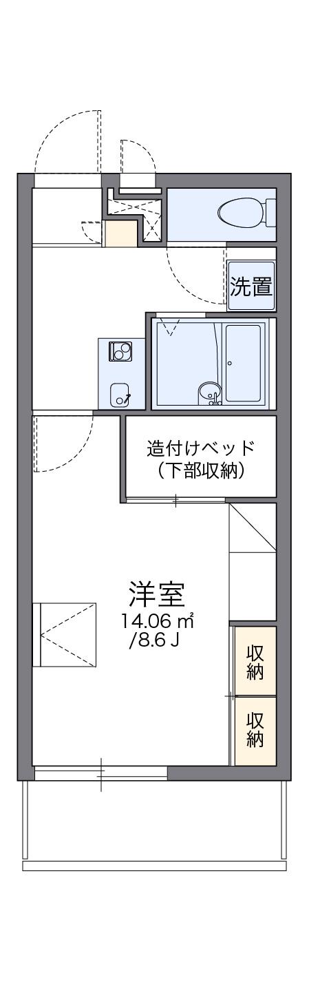 レオパレスエクレール福井(1K/3階)の間取り写真