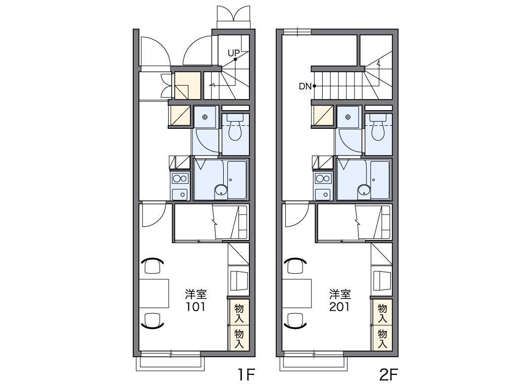 レオパレスサーブ(1K/2階)の間取り写真