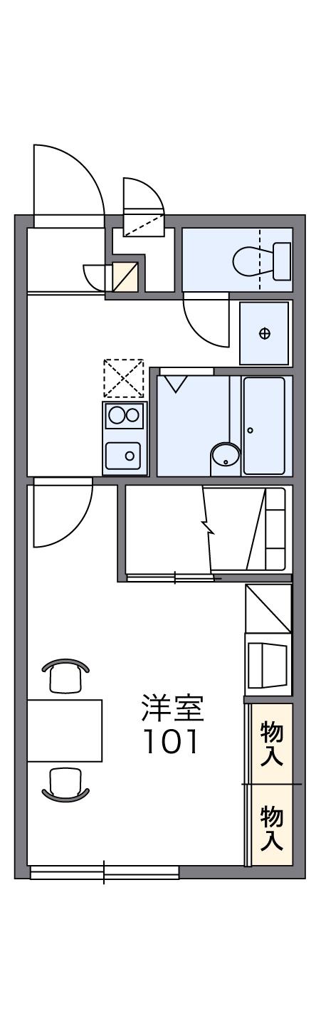 レオパレス三宝(1K/2階)の間取り写真