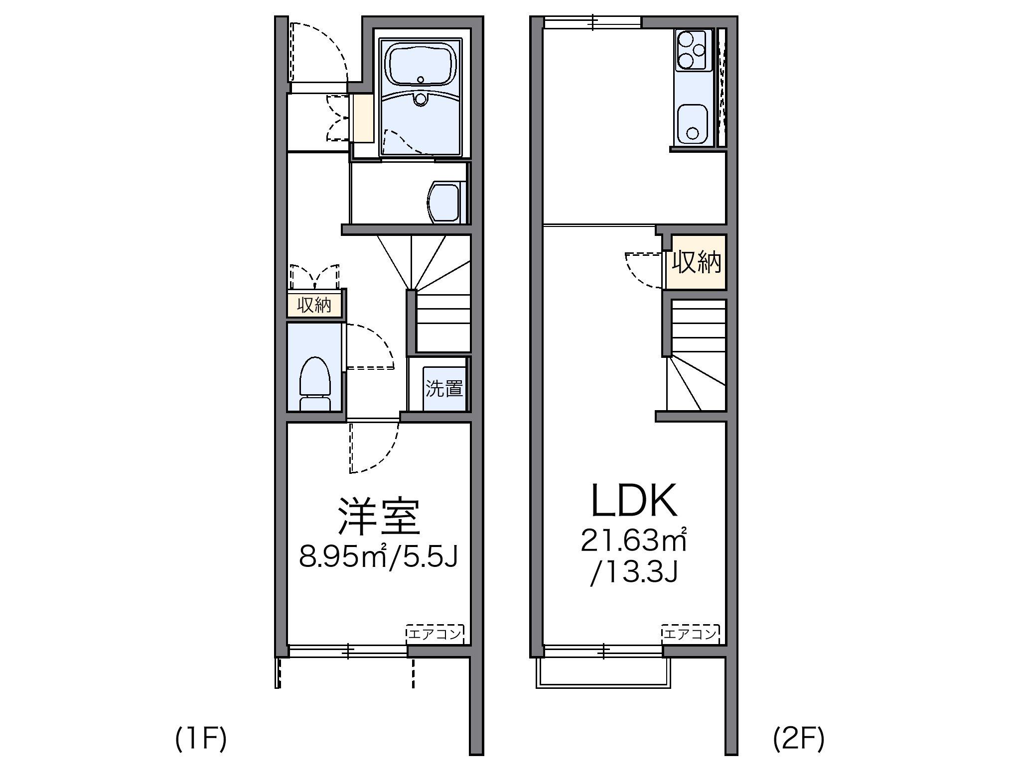 レオネクストスマイル横浜(1LDK/1階)の間取り写真