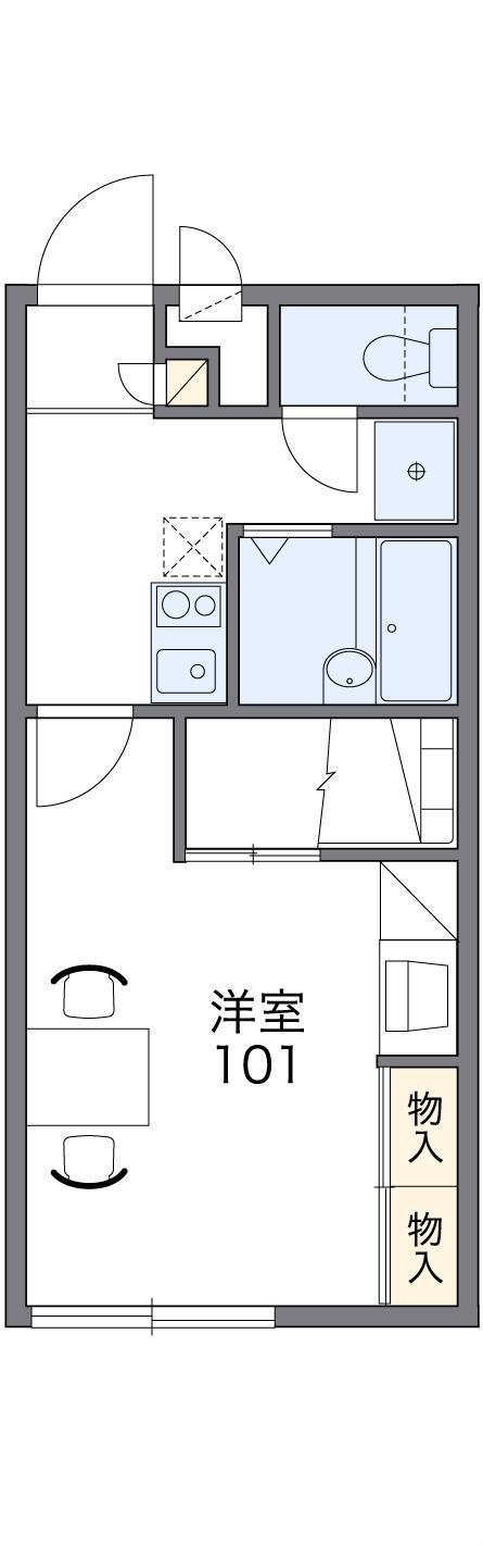 レオパレスフレグラント(1K/1階)の間取り写真