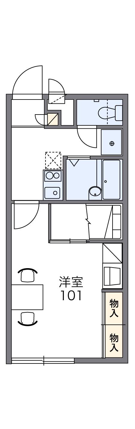 レオパレス和泉(1K/2階)の間取り写真
