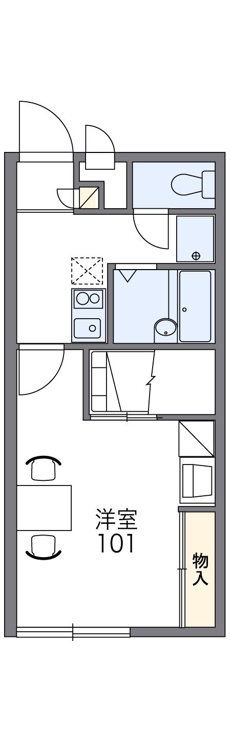 レオパレス弥生(1K/1階)の間取り写真