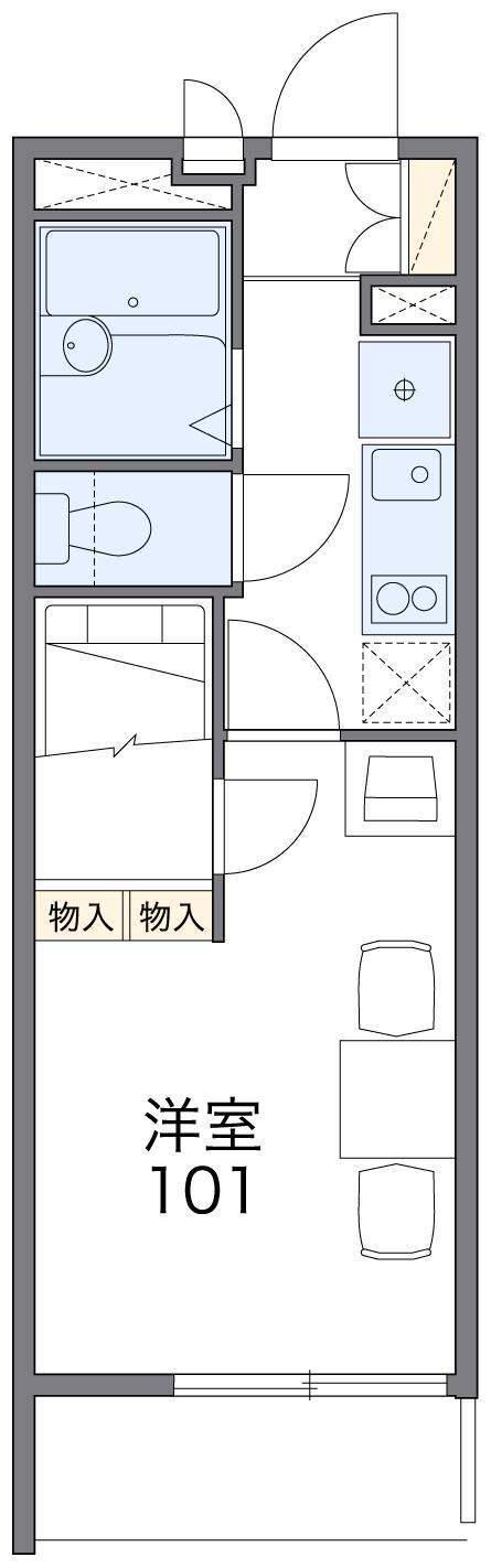 レオパレスヴィラ高須(1K/3階)の間取り写真