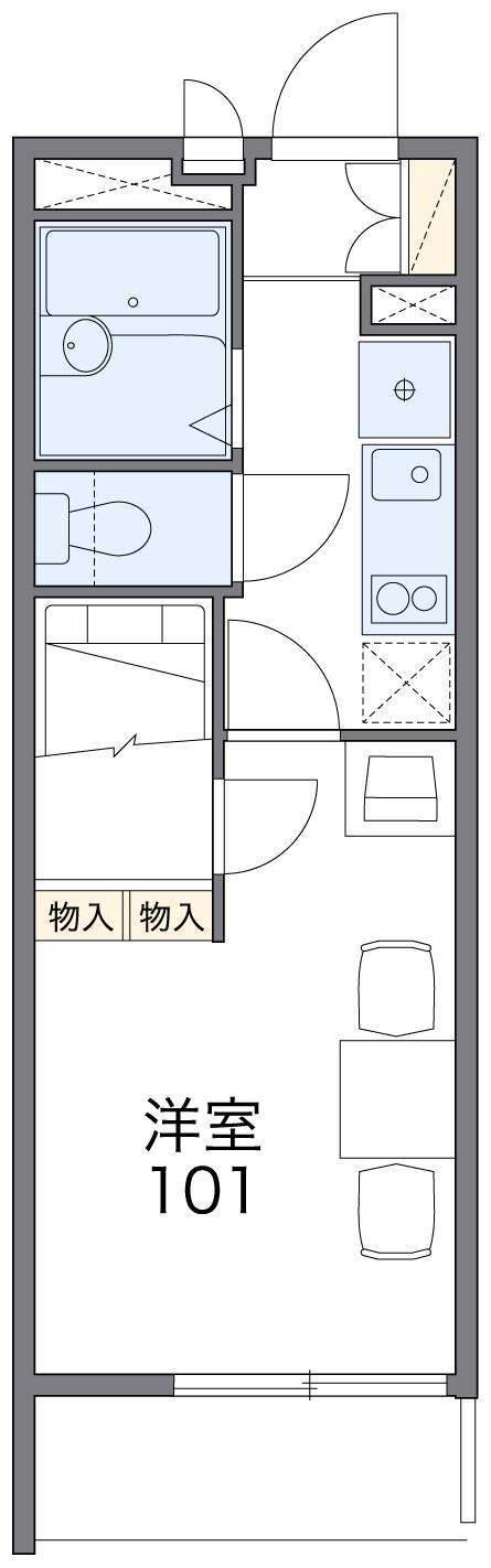 レオパレスヴィラ高須(1K/2階)の間取り写真