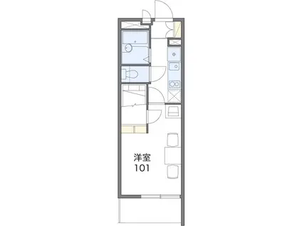 レオパレスPALCOURT龍馬(1K/1階)の間取り写真