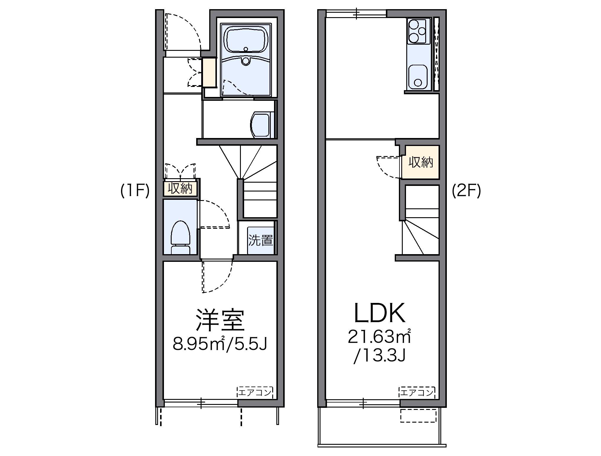 レオネクストTODA K(1LDK/1階)の間取り写真