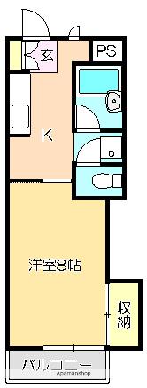 ソフィア大津(1K/1階)の間取り写真