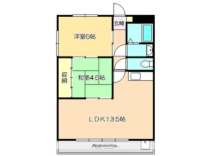 とさでん交通後免線 知寄町三丁目駅 徒歩7分 11階建 築33年(2LDK/7階)の間取り写真