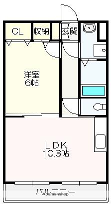 プルミエールⅡ(1LDK/3階)の間取り写真