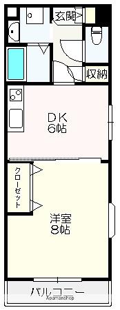 プルミエール(1DK/4階)の間取り写真